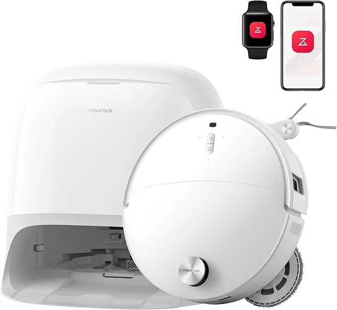 roborock Qrevo Curv 2 Pro Robot Aspirador y Fregasuelos, 25000 Pa, Zero-Enredos, Lavado Agua 100°C, Autolimpieza, Evita Obstáculos, Secado Automático, para Pelo de Mascotas