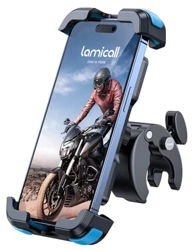Lamicall Soporte Móvil Bicicleta, Soporte Móvil Moto, Liberación Rápida