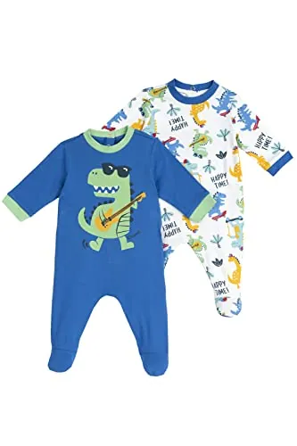Chicco, Set 2 Peleles Recién Nacido, de Algodón, Ropa para Bebés Niños y Niñas 0-24 Meses, Designed in Italy