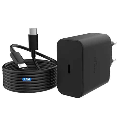 Cargador USB C 45W pour Cargador Samsung Carga Rapida pour Galaxy S26 S25 | S24+/Ultra/S22/S21/S20/Note20/S10/S9 y más series, enchufe de alimentación Super Fast Charger y cable de 1,8 m