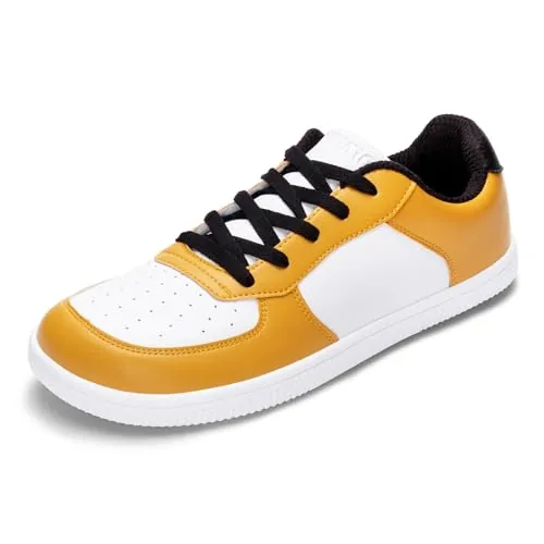 SAGUARO Barefoot Mujer Zapatillas Hombre Ligeras y Cómodas Deportivas Casual Calzado Minimalistas Antideslizante Zapatos Descalzos para Diario Urbano Caminar Amarillo Talla 38 EU