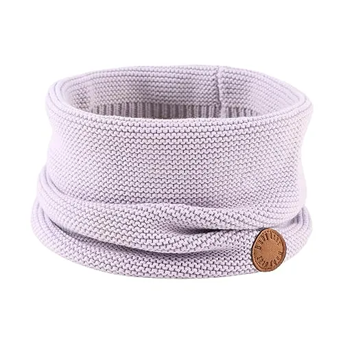 XIAOHAWANG de Punto Bufanda del Bebé Niños Bufandas de Invierno Para Bebé Niño Niña Bucle Clásico Bufanda (Lavanda)