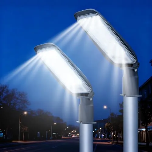 Aigostar 2Uds Farola LED, 50W, luz blanca fría 6500K, 4500lm. Luz LED Para Exterior, Impermeable IP65, Protección de Impactos IK08. Iluminación LED para Patios, Aparcamientos, Canchas,Calle,Jardines