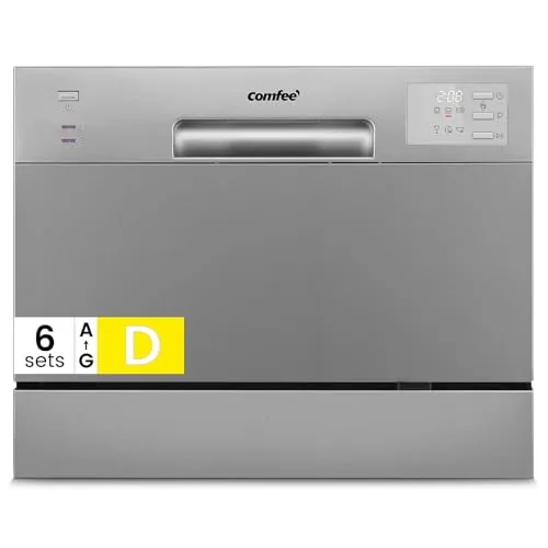 COMFEE' CDWMT0602ESD-EU Lavavajillas Compacto, 6 Cubiertos,6 Programas