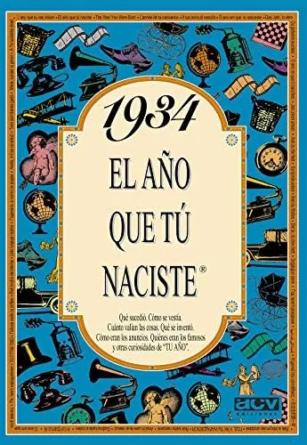 1934 EL AÑO QUE TÚ NACISTE - Regalo de cumpleaños ideal para quienes cumplen 92 años en 2026