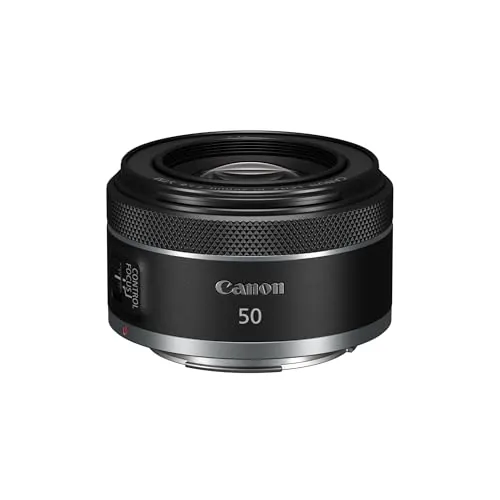 Canon Objetivo RF 50mm F1.8 STM - Lente estándar, para Retratos y Calle Incluso en Baja iluminación, Nítido, Ligero y Compacto, Enfoque silencioso, Montura RF Compatible con Sistema EOS R, Negro