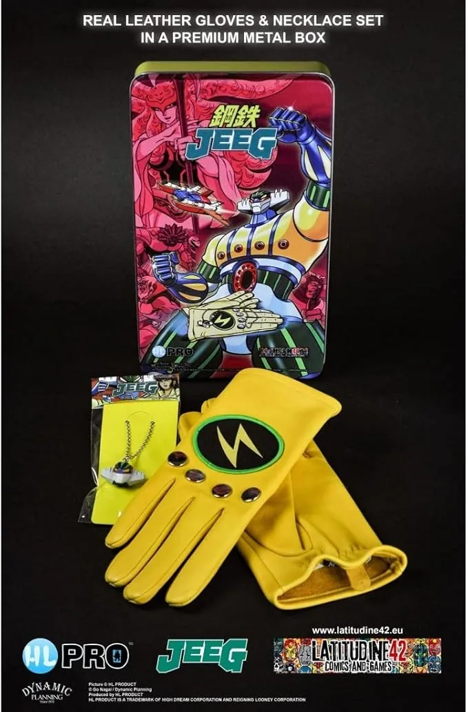 Jeep Robot de Acero Metal Box Set Guantes/Collar Gloves/Necklace KOTETSU High Dream (Large)