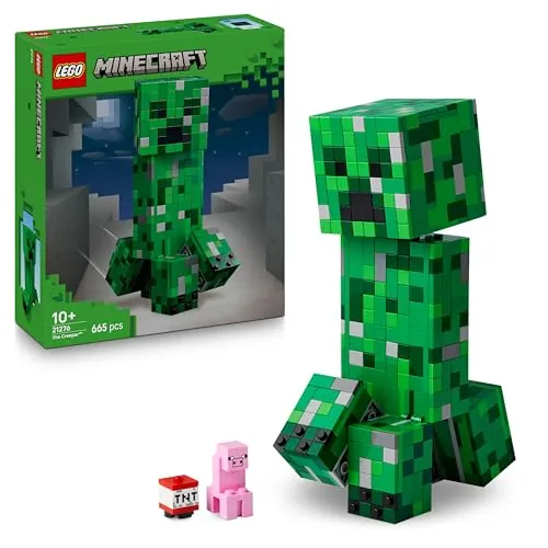 LEGO Minecraft El Creeper - Figura Articulada con Compartimento Oculto, Cerdo y Dinamita - Regalo Gamer para Niños, Niñas y Adolescentes de 10+ Años - Decoración Gaming Room 21276