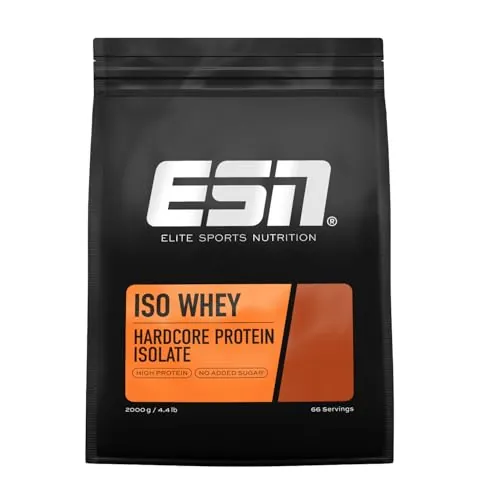 ESN IsoWhey Hardcore Protein, Chocolate, 2kg, hasta 26 g de proteína por porción, made in Germany