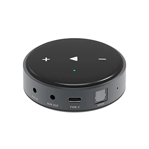 Wiim Mini Airplay 2 Music Streamer, WiFi y Bluetooth Receptor de Audio multisala/multizona, compatible con Spotify/Tidal, 192kHz/24bit Hi-Res Audio, funciona con Siri y Alexa