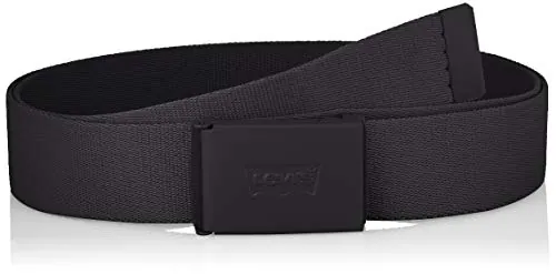 Levi's Tonal Batwing Web Belt, Cinturón Hombre, Negro (Regular Black), Talla Única