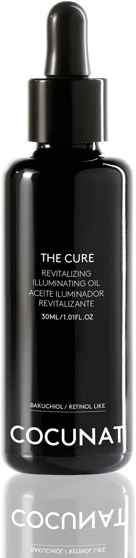 COCUNAT - The Cure - Serum Facial Antiedad - Trabaja Arrugas, Luminosidad y Nutrición - 21 Aceites Esenciales, Antioxidantes, Vitaminas, Ácidos Grasos y Bakuchiol (Retinol-Like) - 30 ml