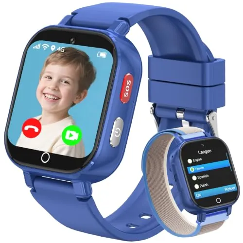 Reloj Inteligente niño-Reloj con GPS y Llamadas 4g Videollamadas SOS
