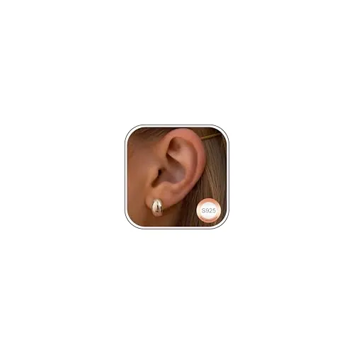 Diamday Pendientes Gotas Dorados Aros Grandes Plata Hipoalergénicos Ligeros Lagrima para Niñas Moda Regalos