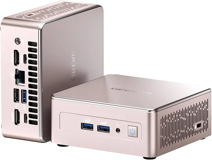 GEEKOM A5 Mini PC (2026) con AMD Ryzen 5 7430U, 16GB RAM (DDR Ampliable, No LPDDR Bloqueada) y 512GB SSD, Windows 11 Pro, Mini Ordenador Silencioso y Compacto, 2×HDMI, Lector SD, para Oficina y Hogar