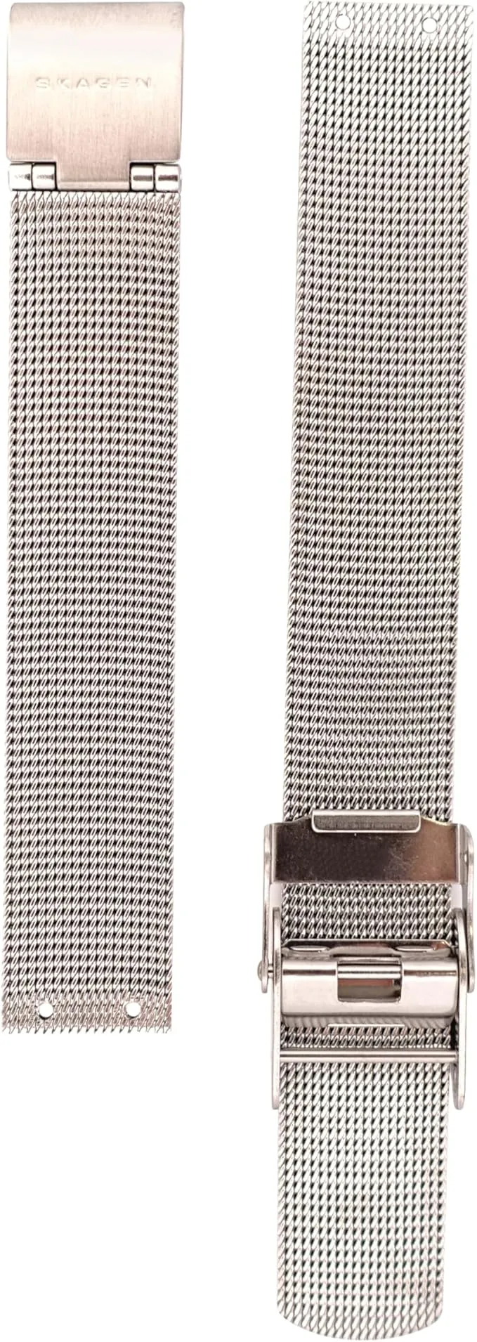 Skagen Correa de reloj para mujer, 14 mm, plata y acero inoxidable, correa de repuesto original para 358SGSCD, plata, Pulsera