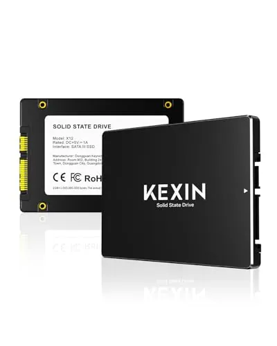 KEXIN SSD Interno SATA III de 2,5 Pulgadas, 256 GB: hasta 500 MB/s de Lectura y 450 MB/s de Escritura, SSD de Alta Velocidad para portátiles y PC de sobremesa