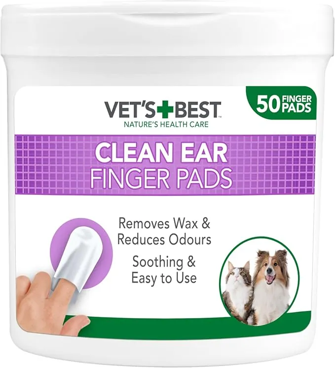 Vet's Best Almohadillas de Limpieza de oído Natural para Perros 50 Unidades 160 g