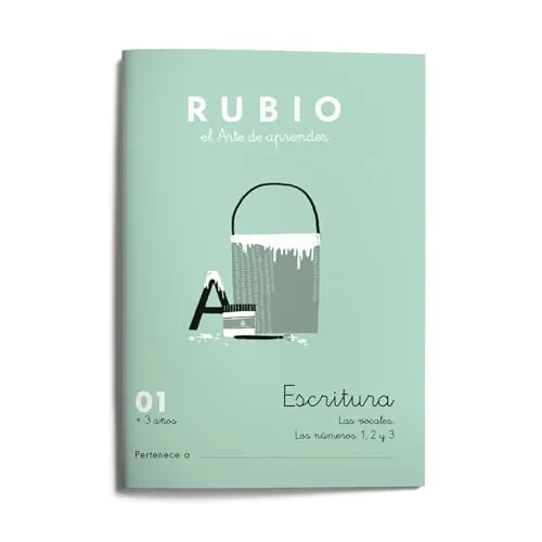01 Escritura RUBIO | Las las vocales (o, i, u). Los numeros 1, 2 y 3 | +3 años