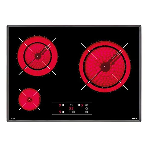 TEKA Placa Vitrocerámica 60 cm, 3 Zonas, Touch Control, 2 Zonas Dobles, Función Golpe de Cocción, Cronómetro, Modelo TR PRO 5300