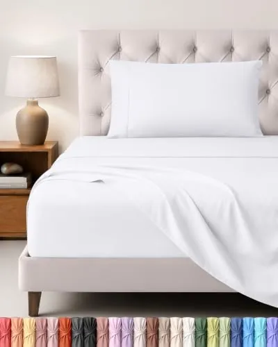 Utopia Bedding Juego de Sabanas 3 Piezas, 90x190cm, Blanco