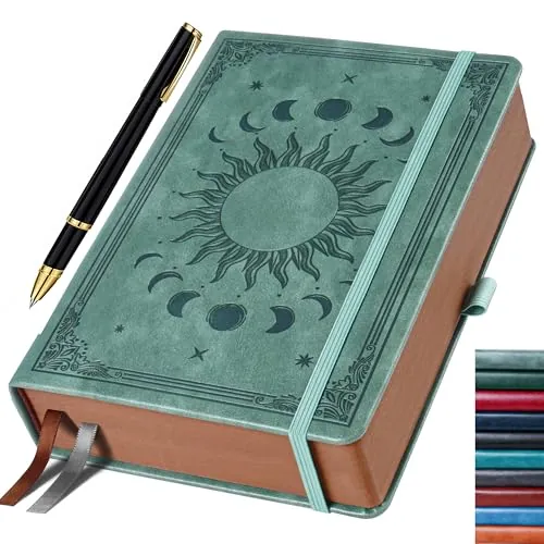 HwxBen Cuaderno Rayado A5 con 360 páginas, papel de 100 g/m², con bolígrafo incluido – Color Gris Premium – Ideal para profesionales, estudiantes y escritores creativos.