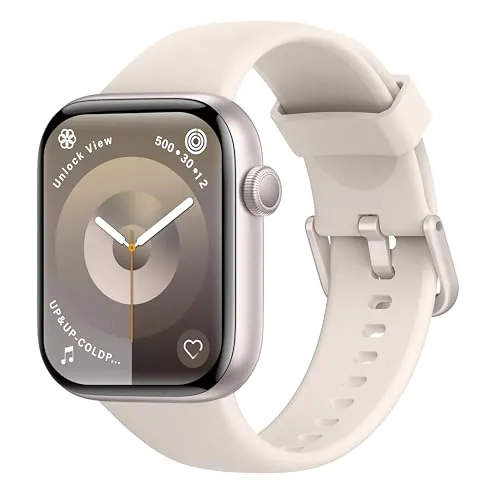 AcclaFit Reloj Inteligente Mujer Hombre, 1.85" Smartwatch con Llamadas Bluetooth, 140+ Modos Deportivos con SpO2/Pulsómetro/Monitor de Sueño/Podómetro, Impermeable IP68 para Android iOS