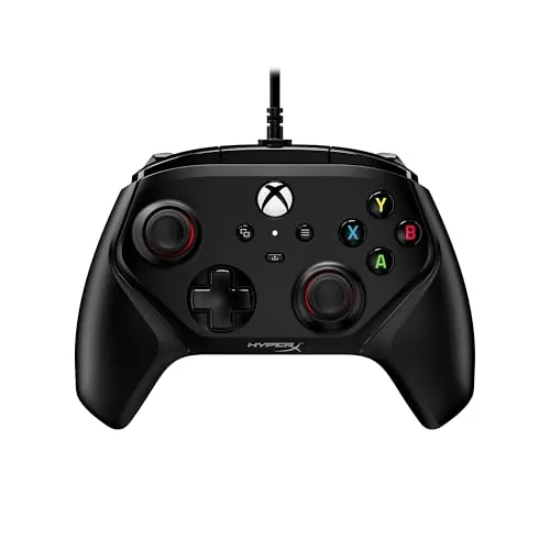 HyperX Clutch Gladiate mando para Xbox con cable, Botones programables, Conector de Audio de 3.5 mm, Licencia Oficial, Negro