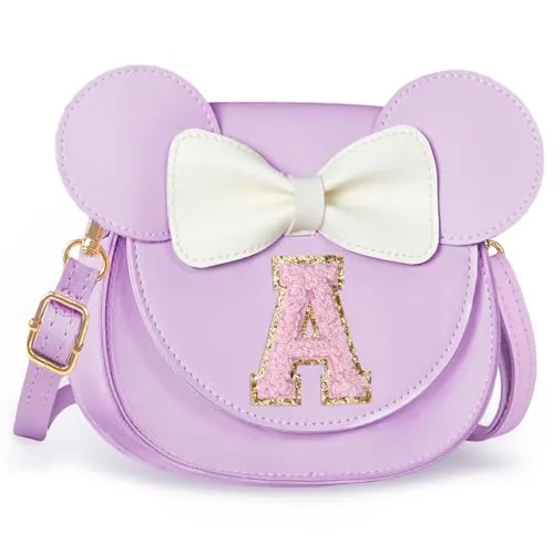 Aganmi Bonito bolso cruzado para niñas de 2, 3, 4, 5, 6, 7, 8 años, regalo de cumpleaños, cartera para niñas pequeñas, Púrpura, 7.1*6.7*3.1in (18*17*8cm), A