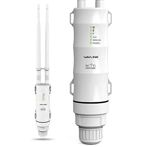 WAVLINK AC600 Inalámbrico WiFi Al Aire Libre Amplificador de señal, Punto de Acceso,Dual Band Repetidor Exterior de WiFi,Modelo de PoE pasivo,2.4GHz 150Mbps + 5GHz 433Mbps,Ideal para Wi-Fi de jardín