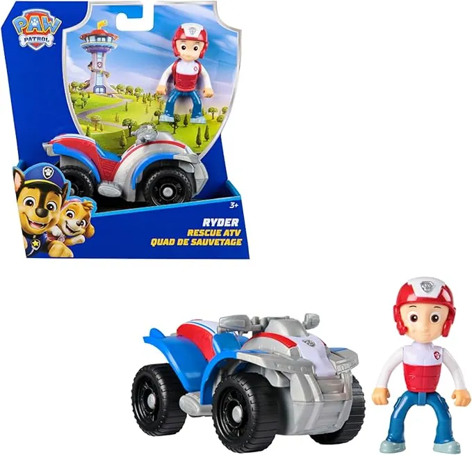Paw Patrol Patrulla Canina - Moto Juguete Quad de Rescate Y Figura Ryder Juguetes Niños 3 Años + - Regalo Niños 3 Años - Patrulla Canina Juguetes
