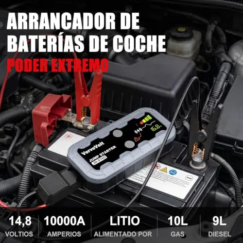 Arrancador de Baterias de Coche Portátil with LED