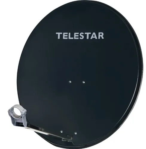 Telestar Digirapid 60 - Antena parabólica (Aluminio, 60 cm, Soporte premontado, Soporte de LNB de 40 mm), Color Gris