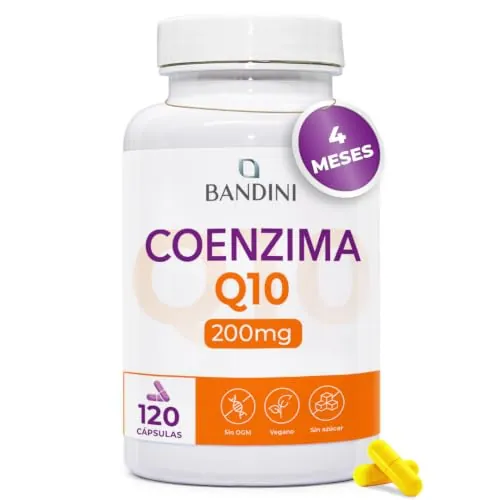 Bandini® Coenzima Q10 200mg de Concentración 120 Cápsulas Veganas -