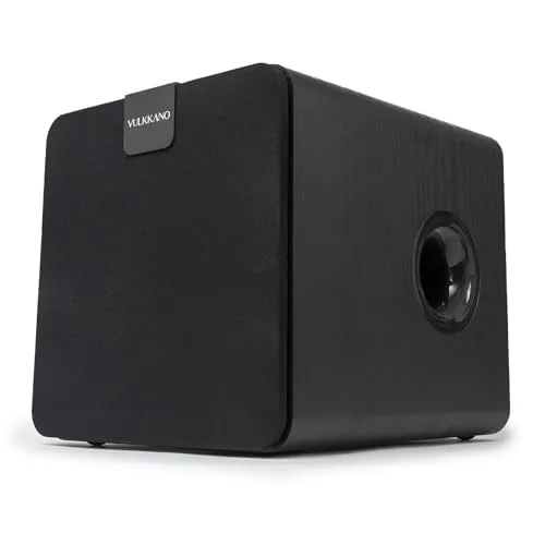 VULKKANO SUB8 Subwoofer Activo 8 Pulgadas, Amplificado con 80W RMS, Frecuencia de 40 Hz - 250 Hz, Crossover Ajustable, Home HiFi Audio & Cinema.