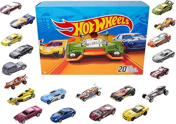 Hot Wheels - Pack De 20 Coches de Juguetes (Modelos Surtidos, selección aleatoria), Escala 1:64 con Detalles realistas, DXY59