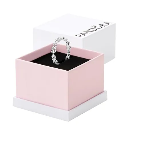 Pandora Anillo con diseño de corazones anudados, talla 60