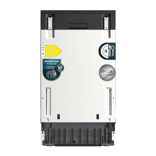 Cecotec Lavavajillas 45 cm Integrable Bolero Aguazero 4250 Full-BI. 9 Cubiertos, 6 Programas, Bajo Consumo, Motor Inverter Plus Duo, Delay Start, SideView Light y Cesta para Cubiertos