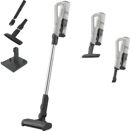 AEG Aspiradora Escoba sin Cable Serie 5000, Aspirador Inalámbrico con Motor Digital Potente, Cepillo MultiFloor para Alfombras y Suelos Duros, hasta 50 Min, 18,5 V, Blanco, AP51UH18ST