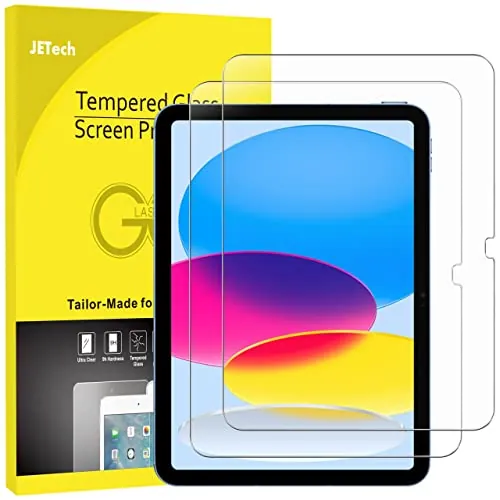 JETech Protector Pantalla para iPad (A16) 11.ª/10.ª Gen, 2 Unidades | HD Transparente, Cristal Vidrio Templado Anti-Arañazos