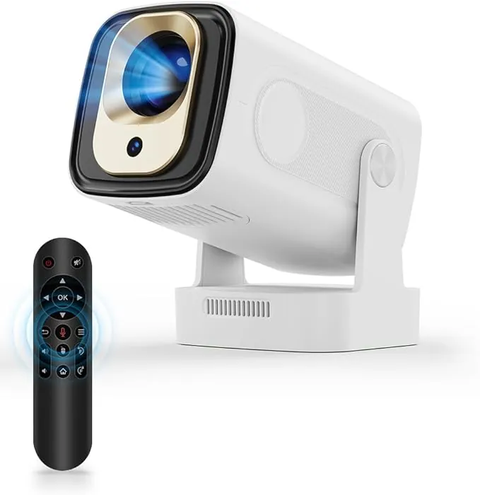 Magcubic HY310 Proyector, Mini Portátil Proyector 4K Supote con WiFi y Bluetooth, Enfoque automático y Rotación de 180°, App Integrada Proyectores de Video doméstico projetor, Remoto por Voz