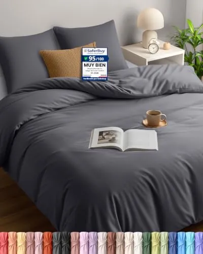 Utopia Bedding Funda Nordica Cama 150 220x240, Gris