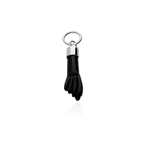 AVANCY Mano Azabache Asturiano Natural con Casquillo en Plata Ley 925