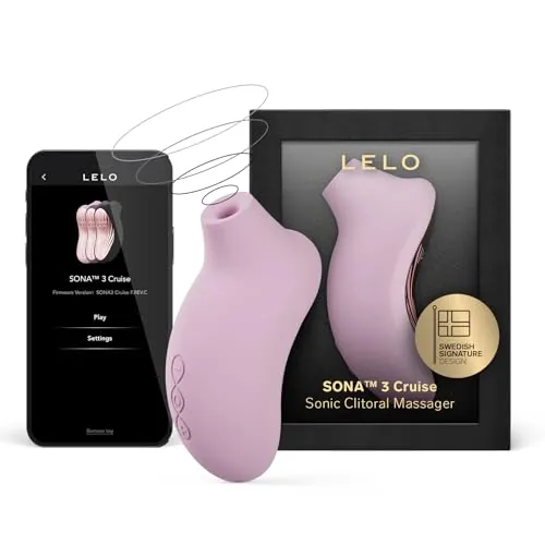 LELO SONA 3 Cruise, Masajeador Sónico Femenino con Aplicación por Bluetooth, Succionador de Clítoris Femenino, Juguetes Eroticos, 12 Modos con Más Potencia y Tecnología de Ondas Sónicas (Soft Pink)