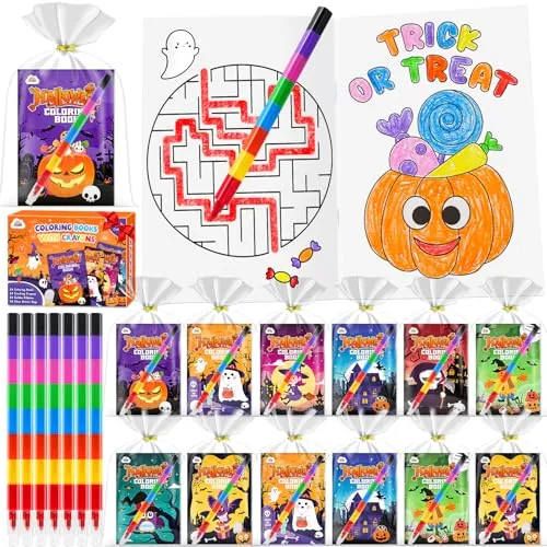 ZMLM Libros para Colorear, Crayones de 8 Colores Ceras de Colores