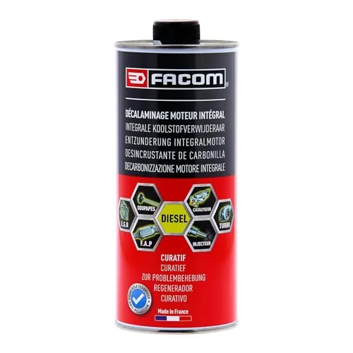 FACOM 006025 Aditivo Descarbonizante Motor Diésel – Tratamiento Curativo – Limpieza EGR, Turbo, Catalizador y Filtro de Partículas, 1L