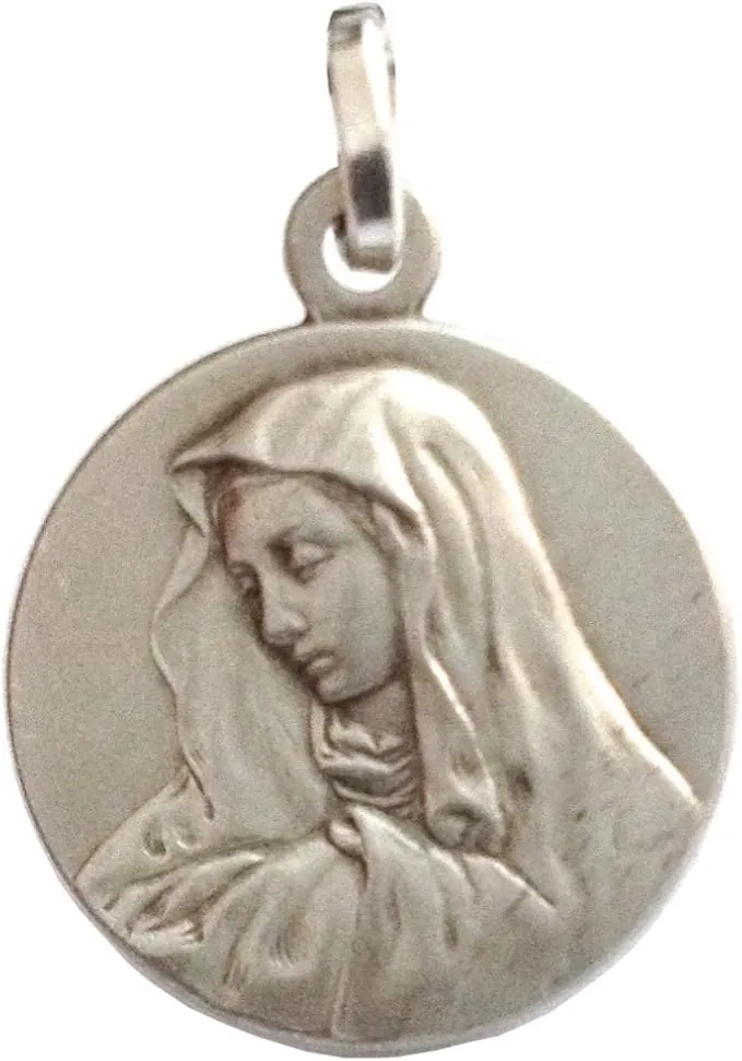 I G J Medalla de Nuestra Señora de los Dolores (Mater Dolorosa) de Plata de Ley 925