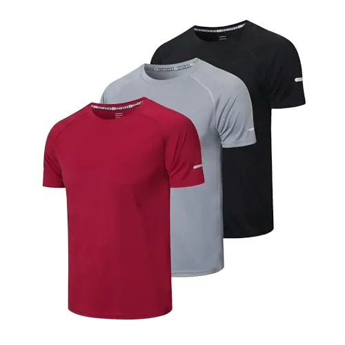 Gaiatiger 3 Piezas Camisetas Manga Corta Hombre Camiseta Deporte Hombre