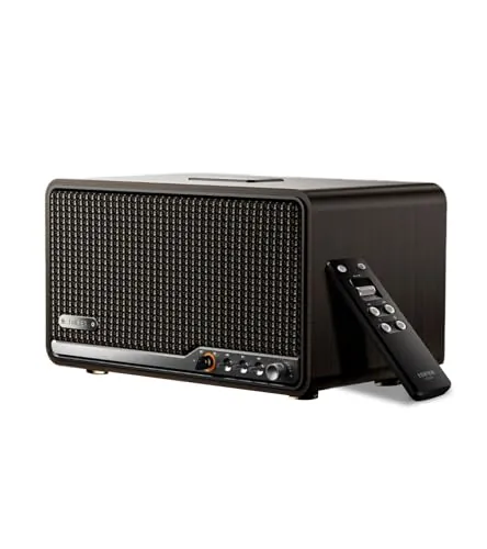 Edifier S300 Altavoces de Escritorio Retro 80W RMS，Nogal Negro