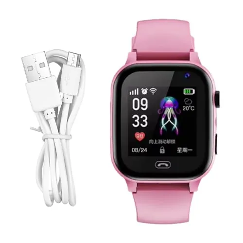 Reloj de teléfono para niños genérico – Reloj inteligente para niños | Smart Wristwatch, multifunción teléfono a mano para niños, cómodo GPS 4G, cámara, recargable Battery Portable for Flashlight